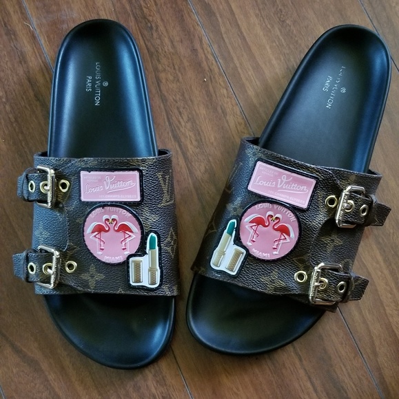 louis vuitton jelly slides